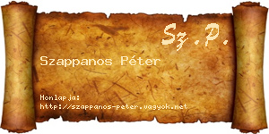 Szappanos Péter névjegykártya